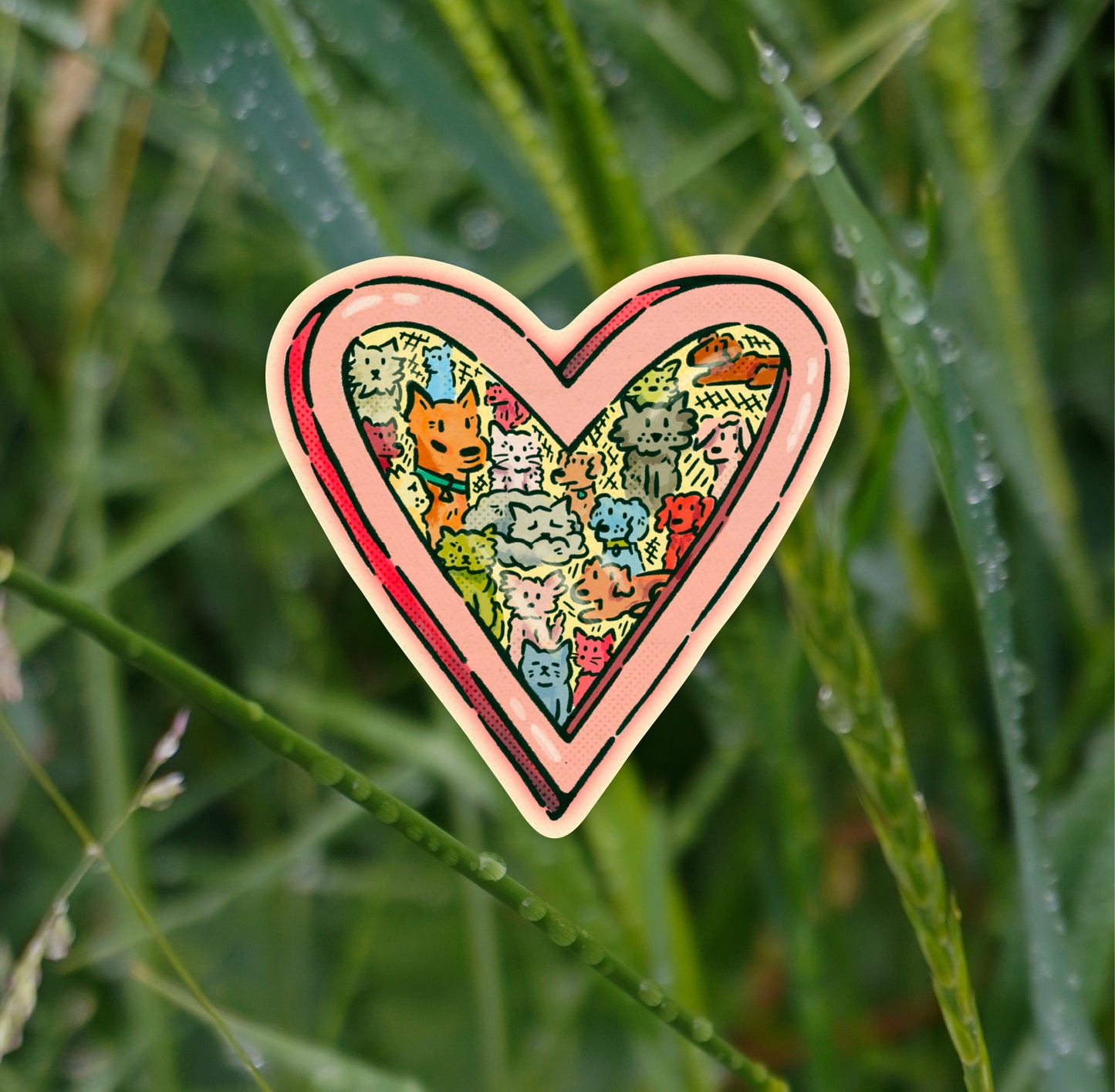 Heart of Paws Sticker