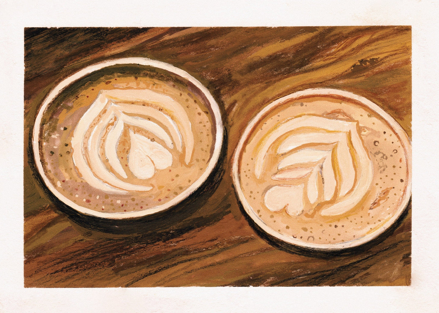 Latte Art | 5x7 Print | Gouache Print