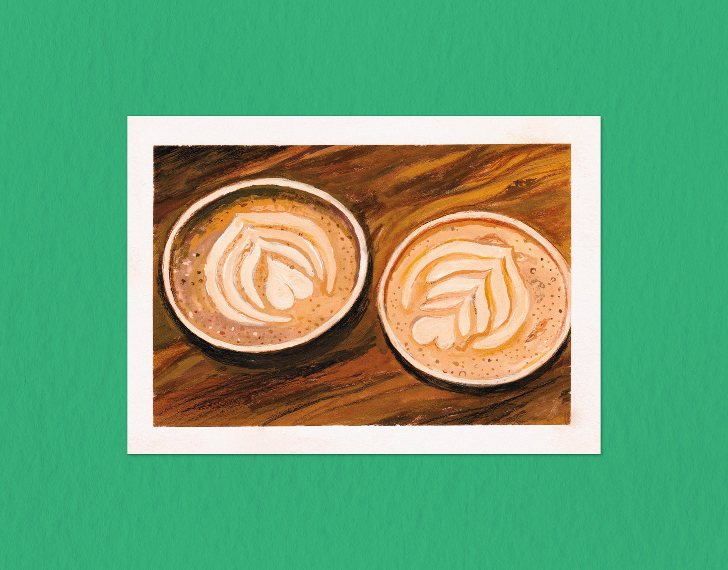 Latte Art | 5x7 Print | Gouache Print