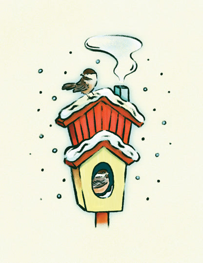 Winter Birdhouse | Greeting Card