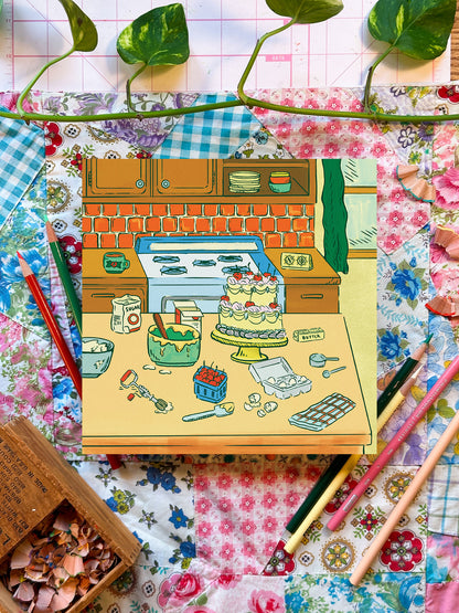 Cake Baking | 8x8 Print