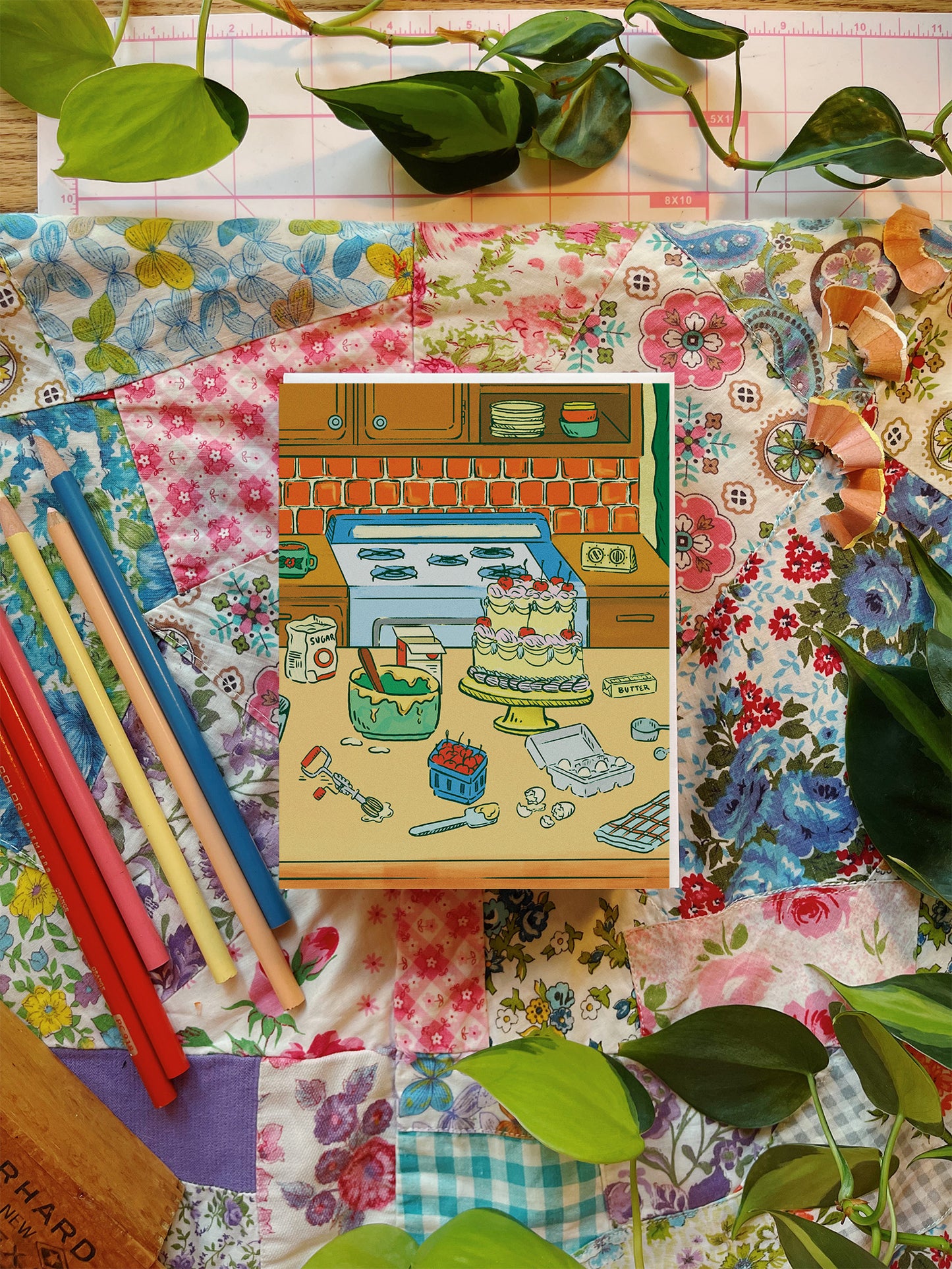 Cake Baking | Greeting Card