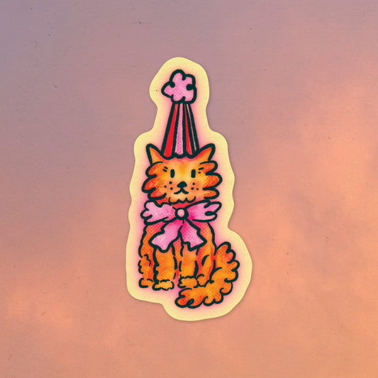 Clown Kitty Sticker