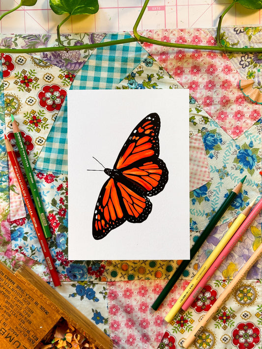 Monarch | 5x7 Print | Digital Drawing