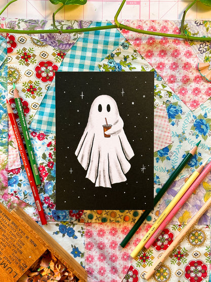 Black Coffee Ghost | 5x7 Print