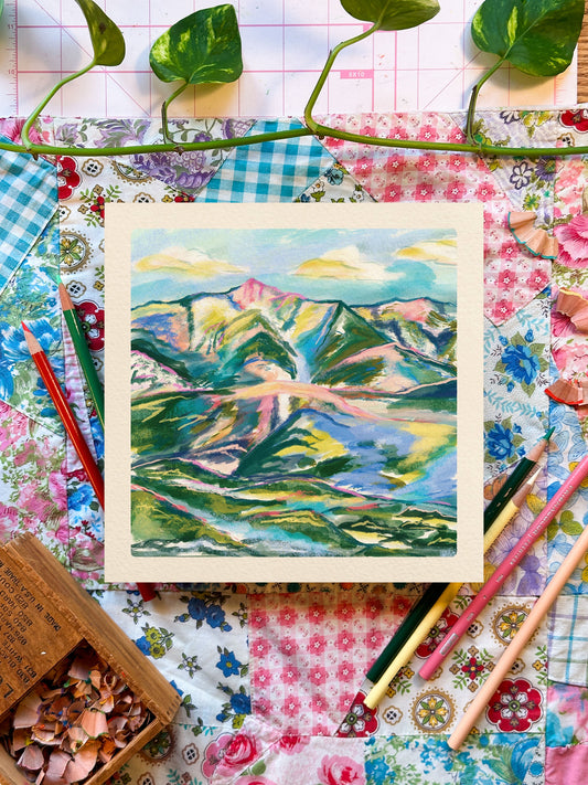 Rainbow Mountains | 8x8 Print
