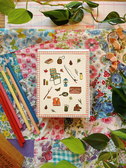 Retro Camping | Greeting Card