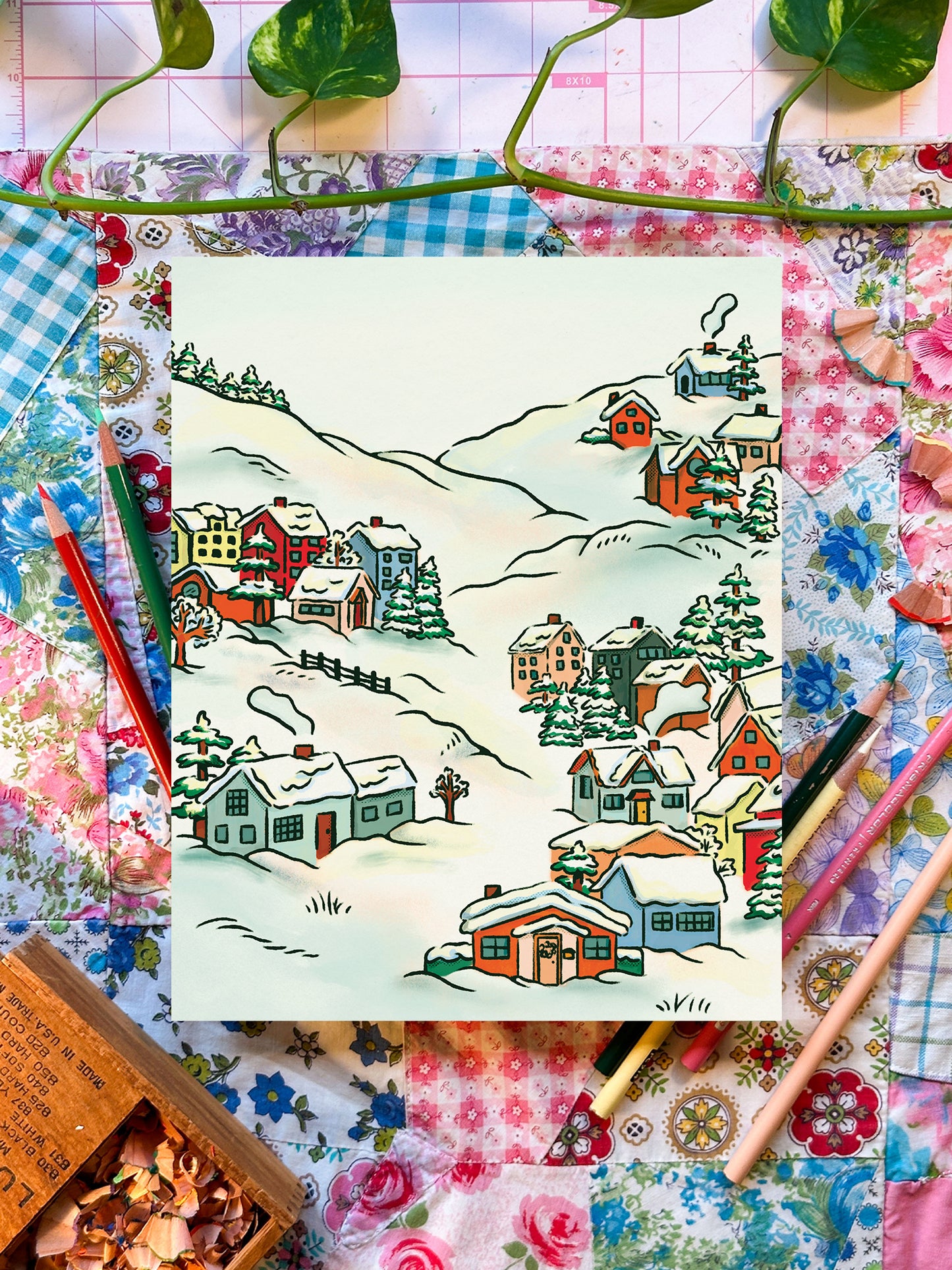 Winter Village | 8x10 Print