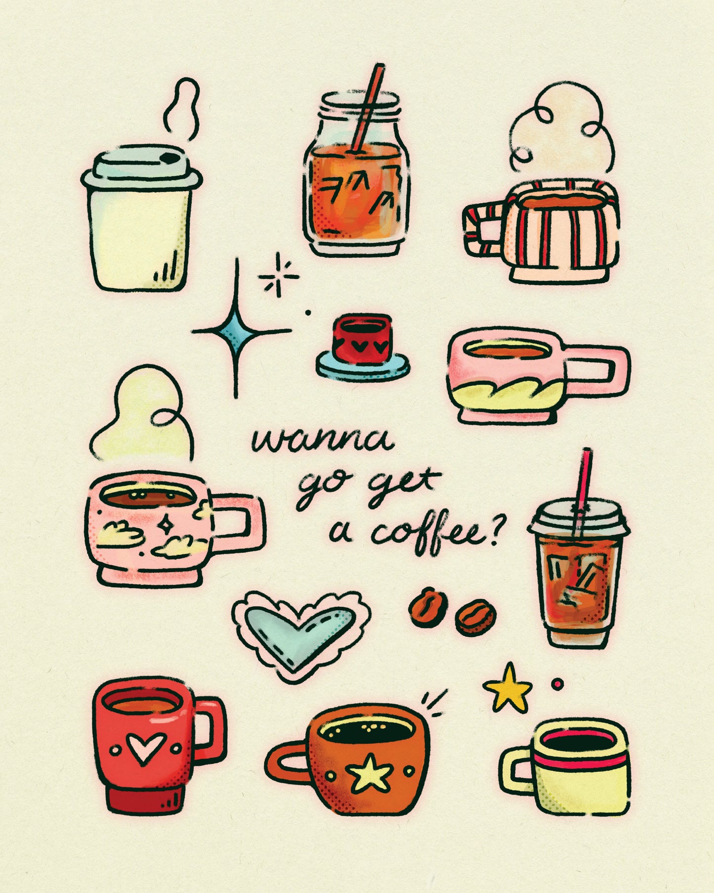Wanna Go Get a Coffee? | 8x10 Print
