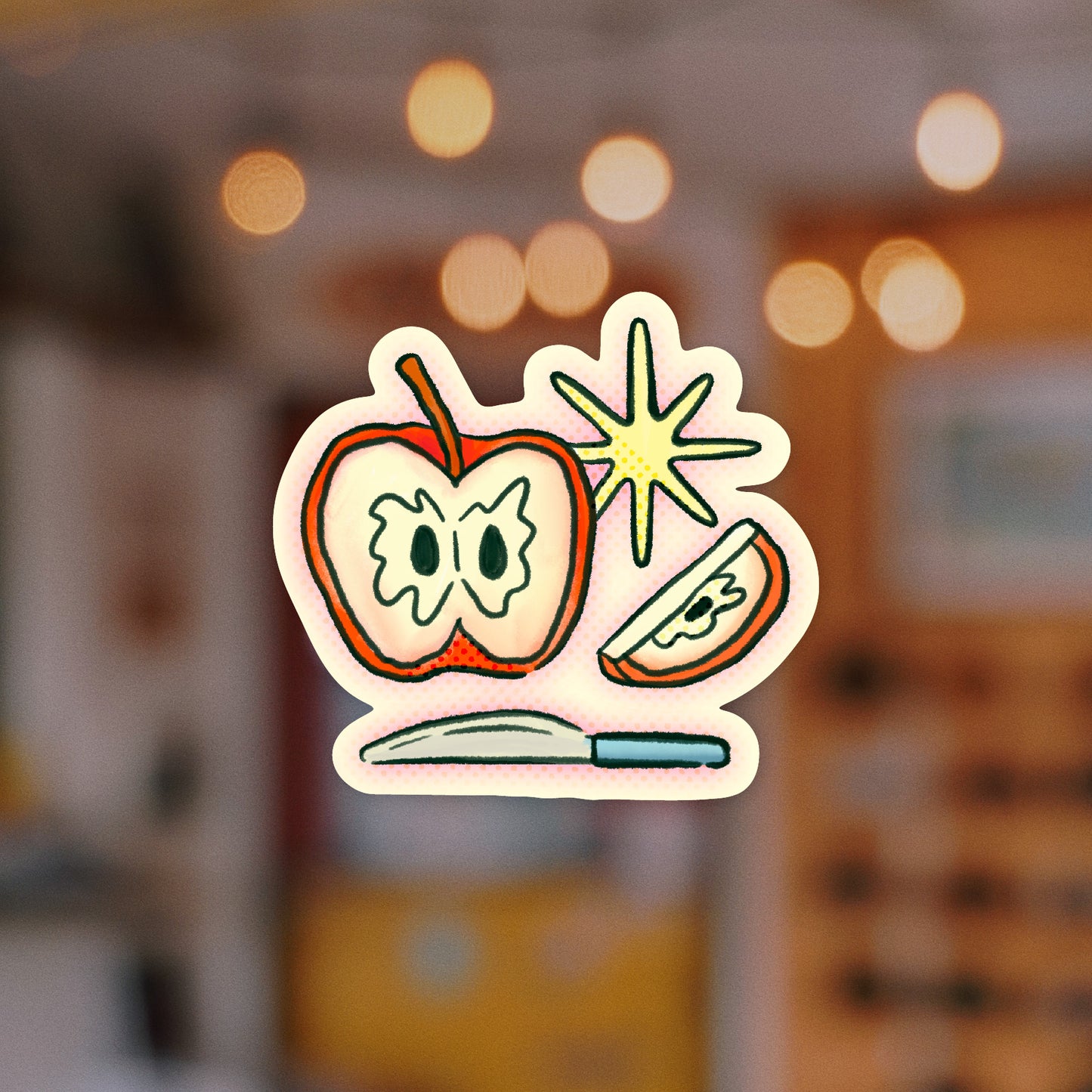 Apple Slice Sticker