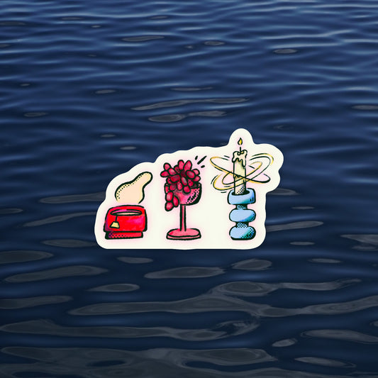 Good Luck Grapes Sticker
