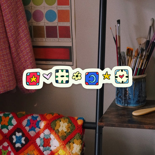 Granny Squares Sticker
