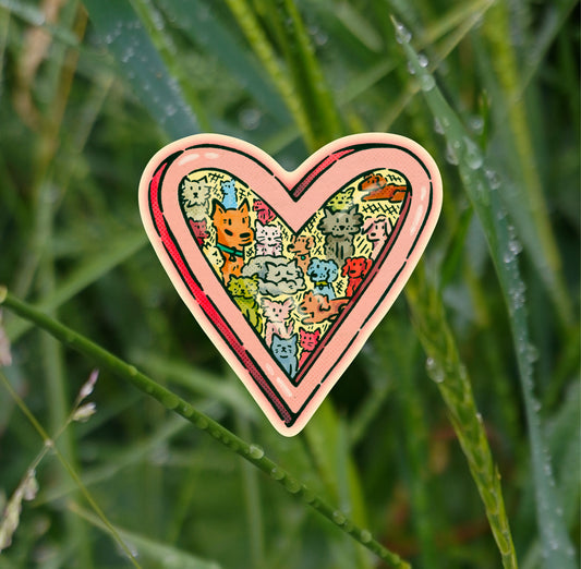 Heart of Paws Sticker