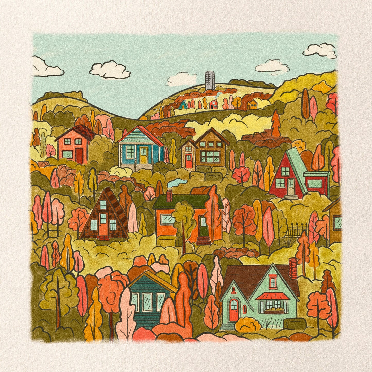 The City on a Hill | 8x8 Print