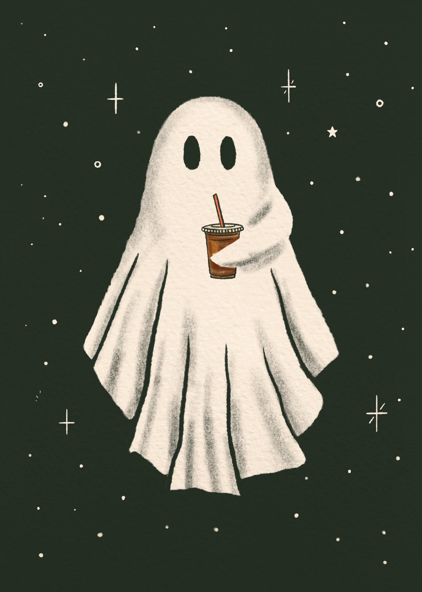 Black Coffee Ghost | 5x7 Print