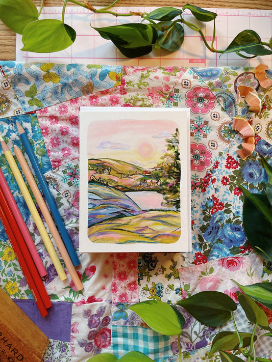 Pastel Hills | Greeting Card