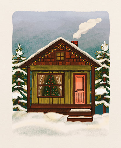 Winter Cabin | 8x10 Print