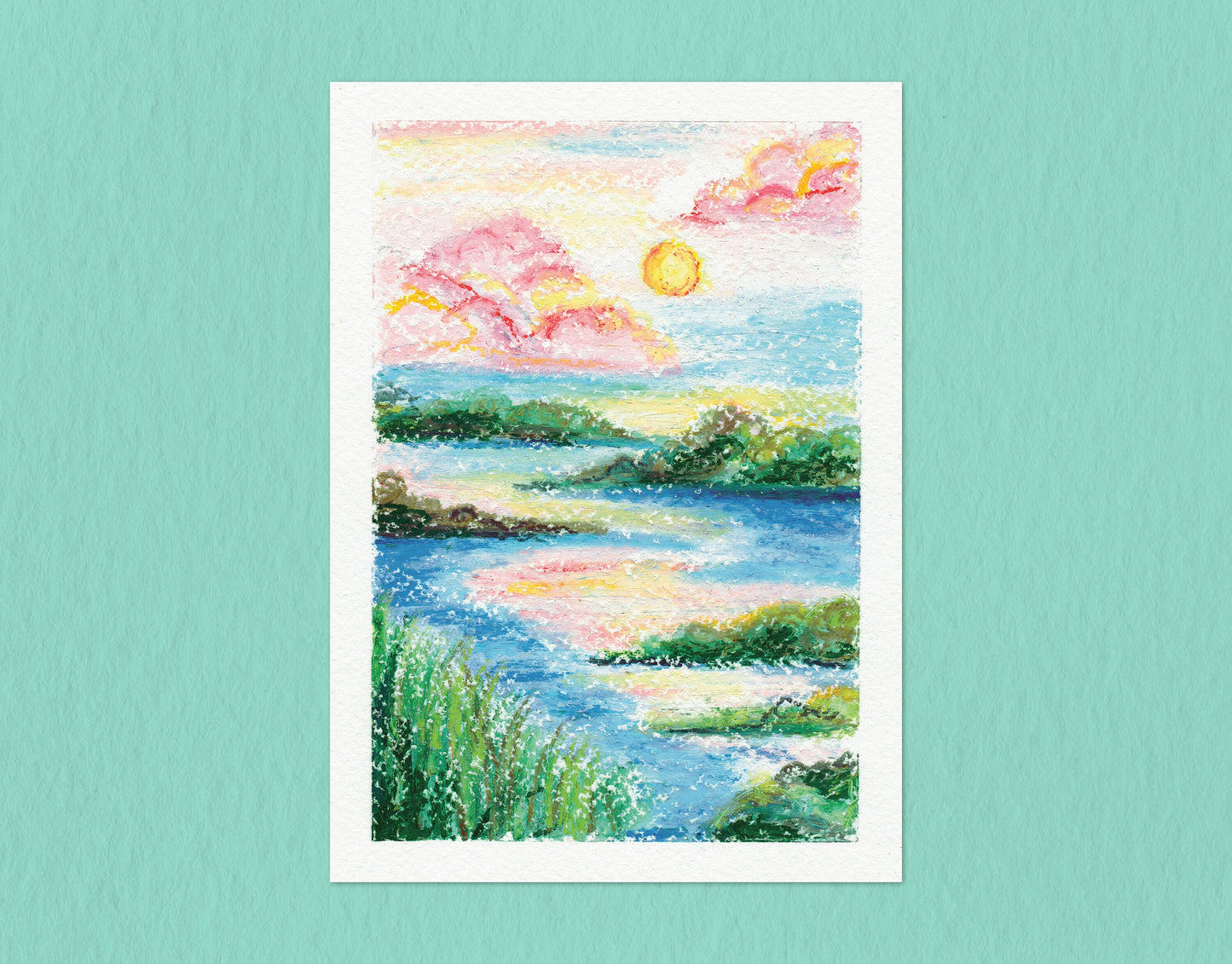 Pastel River | 5x7 Print | Digital Drawing