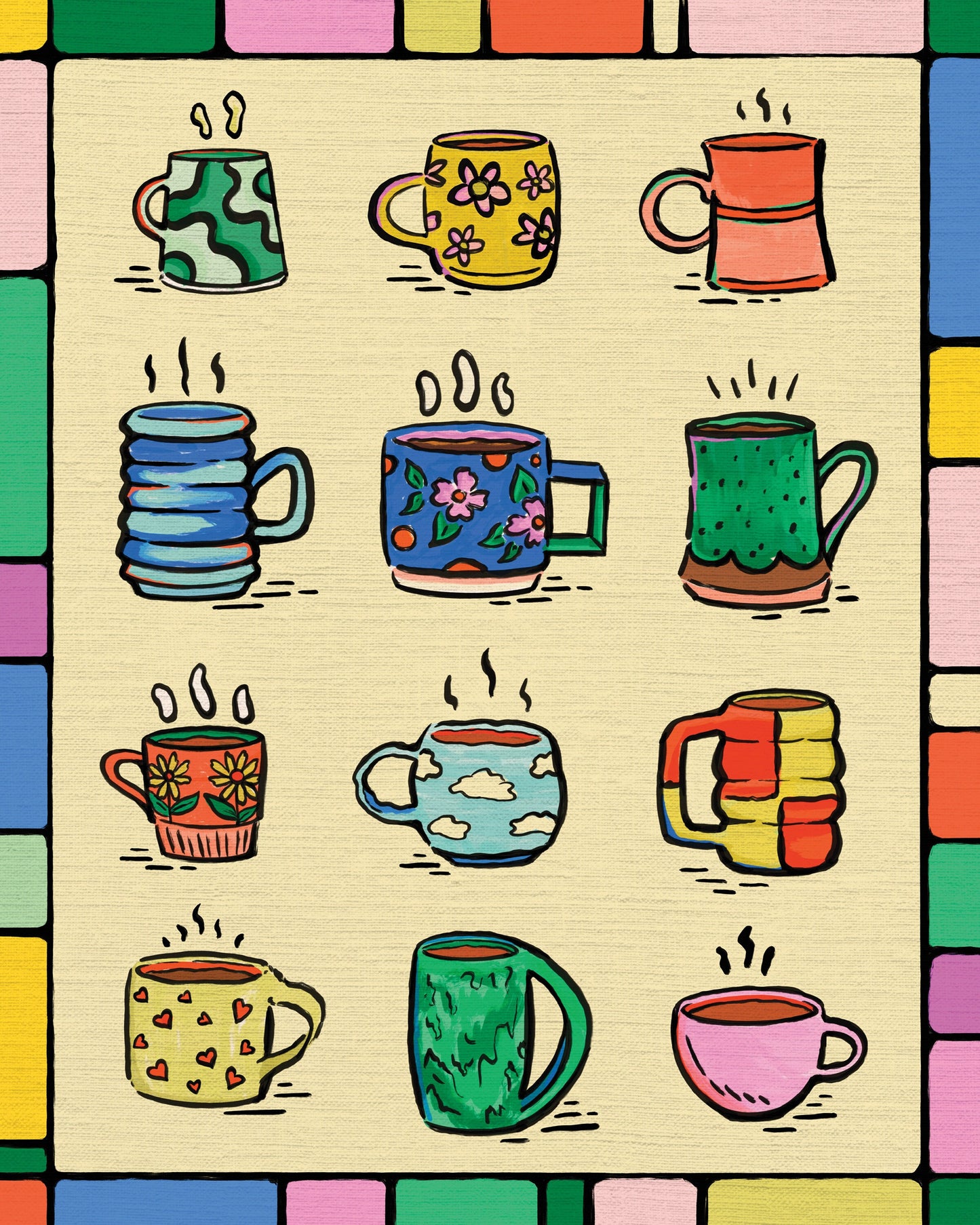Mugs Mugs Mugs! | 8x10 Print