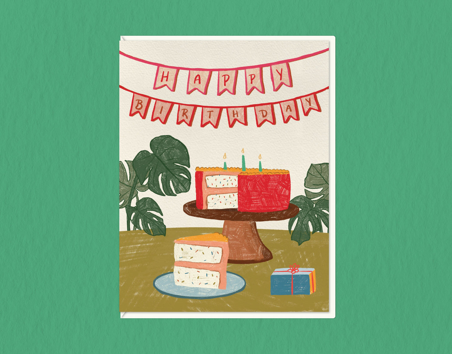 Happy Birthday Monstera | Illustrated Greeting Card | A2